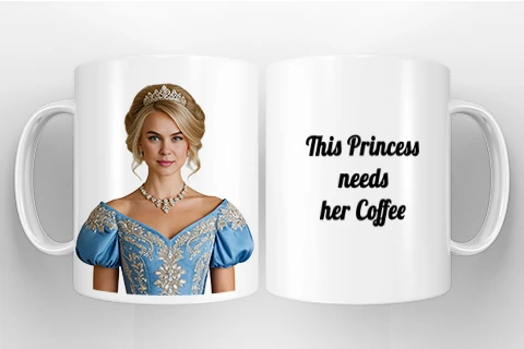 custom royal portrait mug