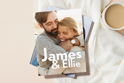 photo book with a couple's memories