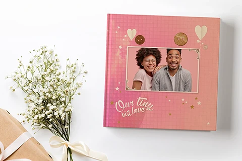 square photo book for couples