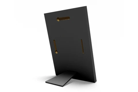 desk photo plaque from back