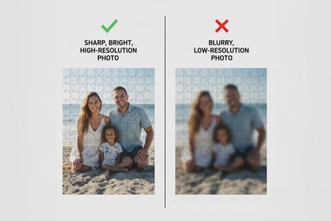 how to choose a picture for photo puzzle