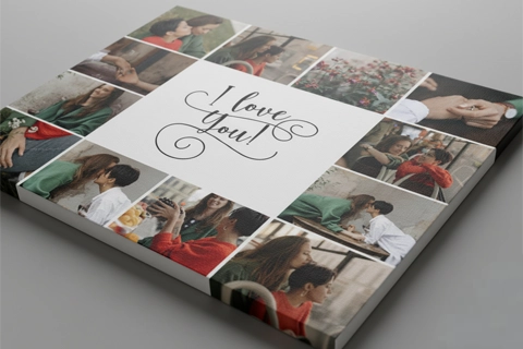 canvas photo collage texture