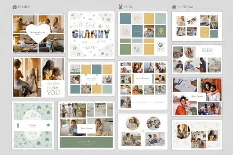 themed canvas photo collage templates