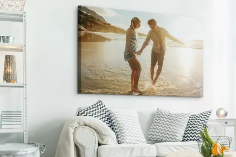 large canvas print couple portrait