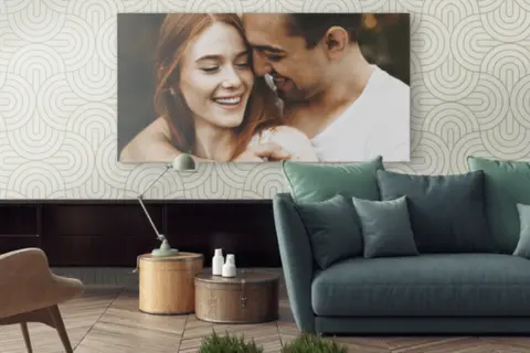 panoramic canvas in elegant interior