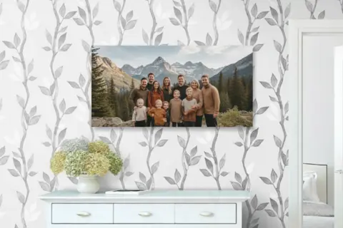 panoramic canvas in hallway