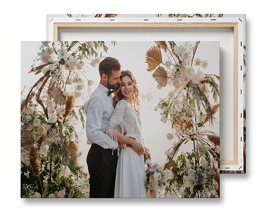 wedding canvas print front view