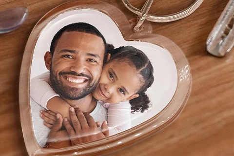 personalized photo keyring fathers day gift